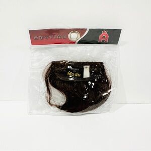 Anytime Designed by Modu Brown Clip In 4" Hair Extension Bangs Halloween Costume